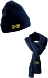 Taxi Mütze + Schal als Set