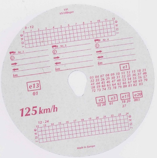 Diagrammscheiben K 125