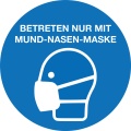 Aufkleber Maske tragen - klein