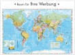 Wandkarte Welt mit Flaggen